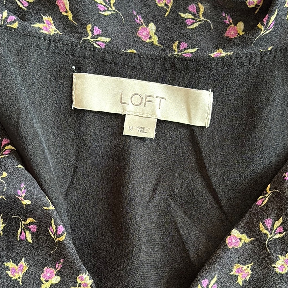 Black Floral Women's Dress - Picture 2 of 5